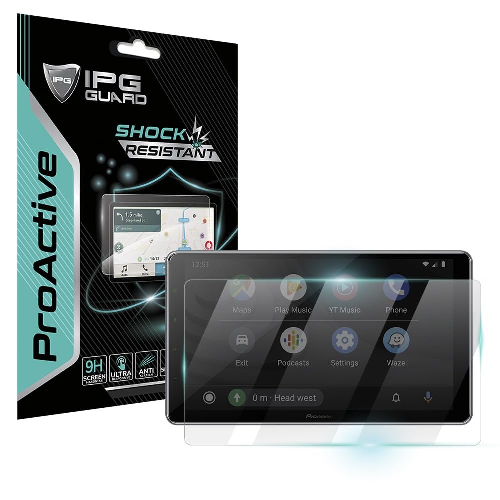 IPG ProActive Made for PIONEER DMH-WT8600NEX 10.1 Inch Display 9H Hardness Screen Protector Nano Ceramic Film Ultra Responsive High Clarity Anti Scratch Smudge Guard for DMHwt8600NEX