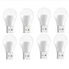 ALIVIM 8Pcs LED USB Plug Lamp Computer Mobile Power Charging Small Book Lamp Eye Protection Reading Light Round Light Night Light,Warm White view 1