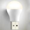 ALIVIM 8Pcs LED USB Plug Lamp Computer Mobile Power Charging Small Book Lamp Eye Protection Reading Light Round Light Night Light,Warm White view 2