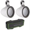 Audiosavings Bundle: (1) Pair Kicker 40KMMTESW 4" Mini Marine Tower Enclosures in White Bundle with (1) Rockville Rock Everywhere Portable Bluetooth Speaker/Waterproof/Wireless Link (Items 3) view 1