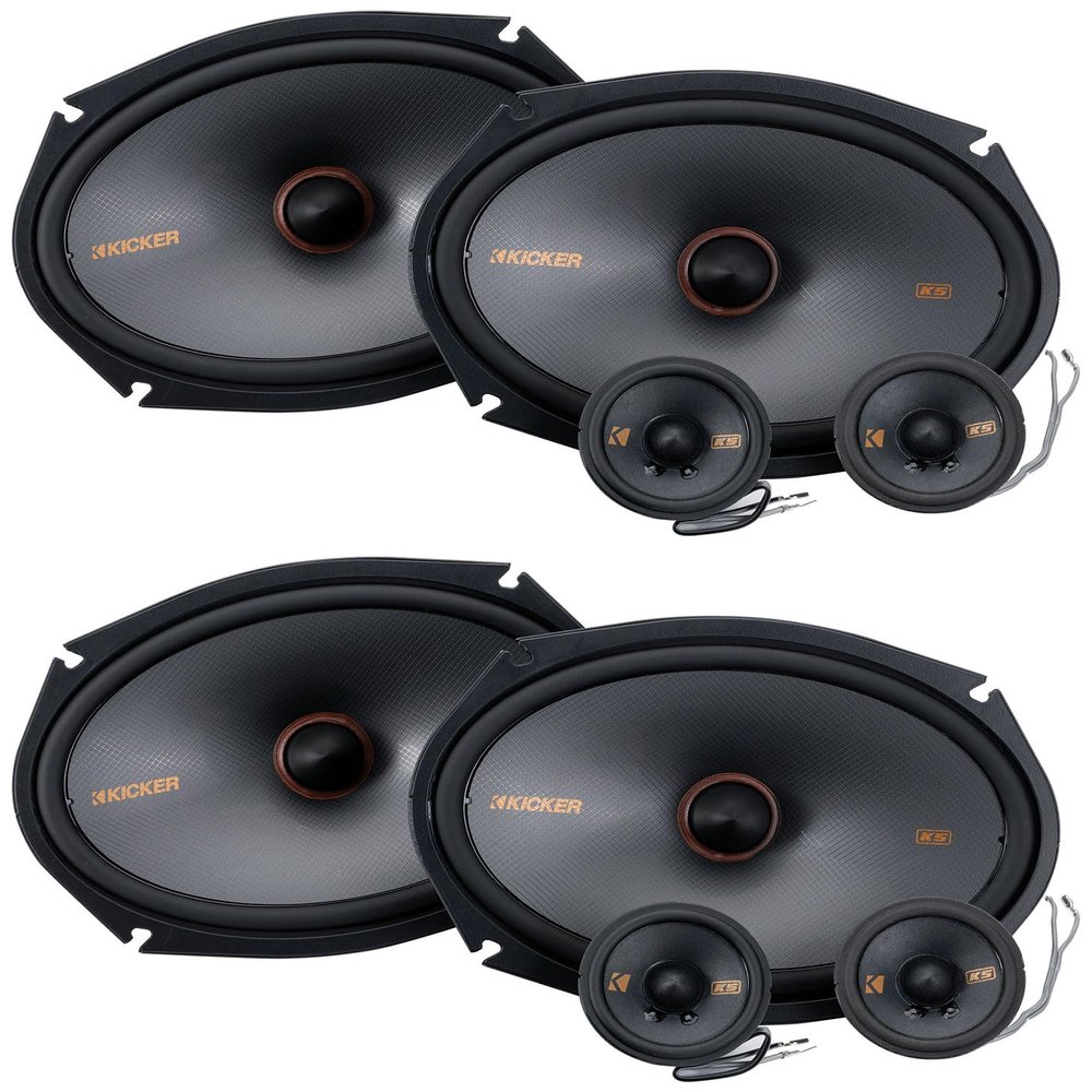 Audiosavings Bundle: (2) Pair Kicker 51KSS269 6x9 + 2.75" 100 Watt RMS Car Stereo Component Speakers (Items 4)