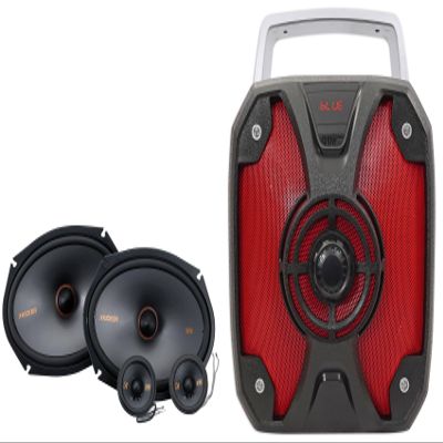 Audiosavings Bundle: (1) Pair Kicker 51KSS269 6x9 + 2.75" 100 Watt RMS Car Stereo Component Speakers Bundle with (1) Rockville ROCKBOX 6.5" 100 Watt Portable Rechargeable Bluetooth Speaker (Items 3)