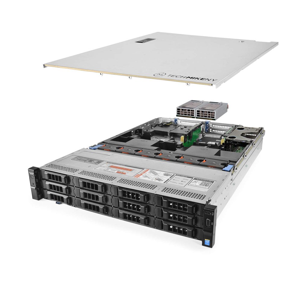 TechMikeNY Server 12-Bay LFF 2.30Ghz 20-Core 96GB RAM 14x Caddies NAS PowerEdge R730xd (Renewed)