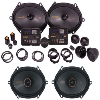 Audiosavings Bundle: (1) Pair Kicker 51KSS6804 6x8 / 5x7 Car Audio Component Speakers Bundle with (1) Pair Kicker 51KSC6804 6x8 75 Watt RMS Car Audio Speakers KSC6804 KSC680 (Items 4)
