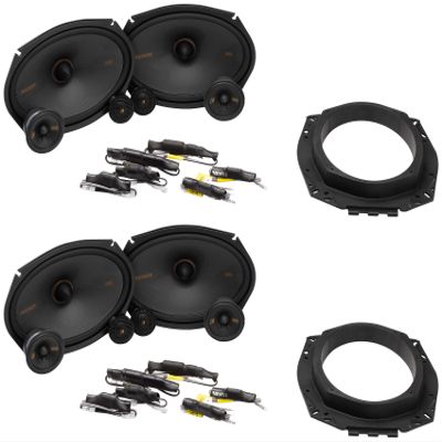 Audiosavings Bundle: (4) Kicker 51KSS369 6x9 + 2.75" 3-Way Car Audio Component Speakers w/1" Tweeters (Items 4)