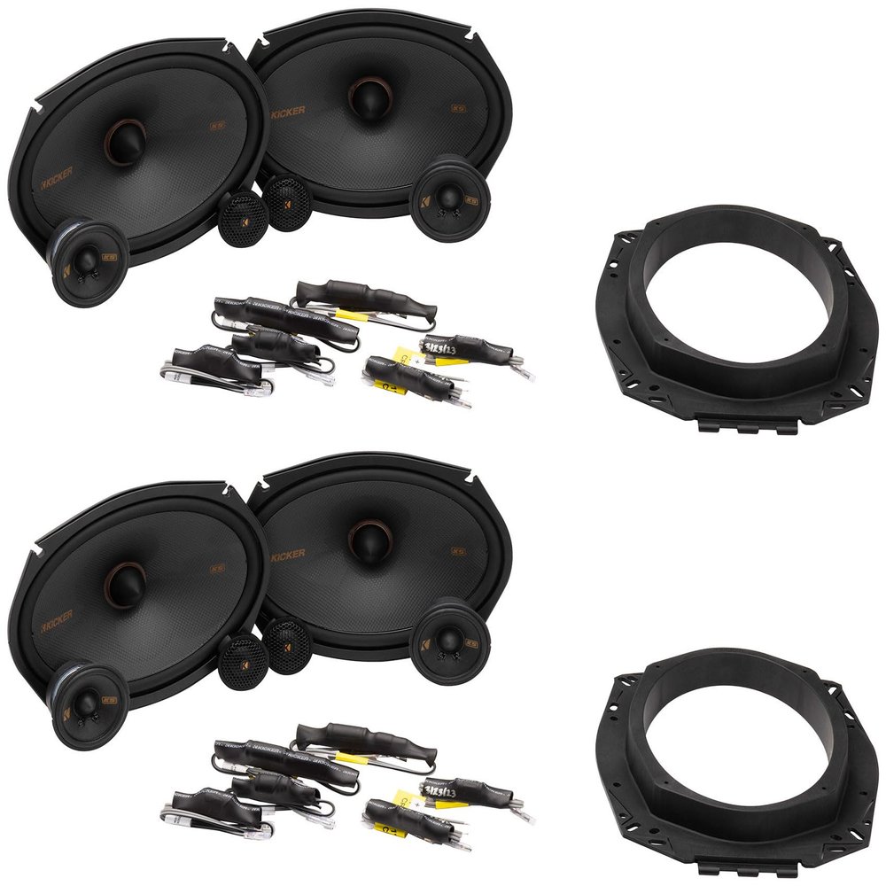 Audiosavings Bundle: (4) Kicker 51KSS369 6x9 + 2.75" 3-Way Car Audio Component Speakers w/1" Tweeters (Items 4)