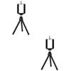 OSALADI 2pcs Retractable Mini Tripod for Mobile Phones Compact Section Photography Stand for Smartphones and Small Digital Cameras for Desktop and Outdoor Use Black view 1