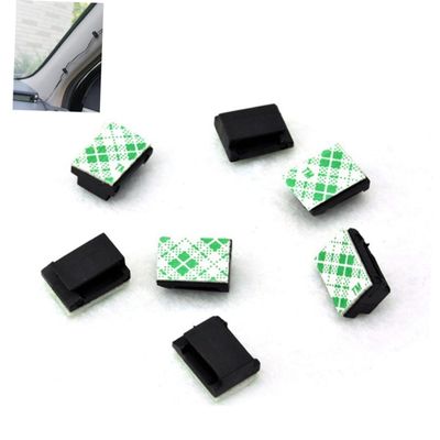 OSALADI 200Pcs Cable Clips Black Adhesive Wire Holder for Neat Cable Management Wire Clamp for Home Office and Car Easy to Use and Install