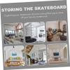 Anneome Skateboard Hanger Rack Acrylic Wall Hanging Easy to Install Display Stand view 2