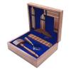 AYAANS Wooden Masonic Plumb Square And Rule Wooden Masonic Working Tools set with Golden Color Plated trowel Fully Classic Blue Theme by AYAANS (Blue Theme) view 1