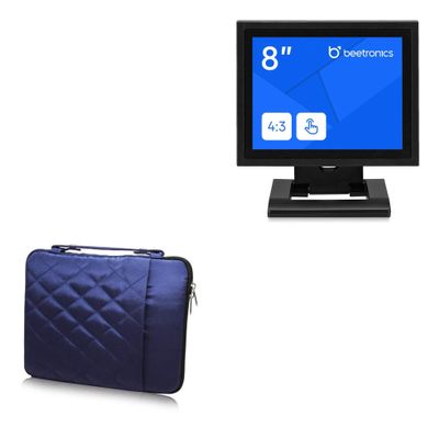 BoxWave Case Compatible with Beetronics 8TSV7M - Quilted Carrying Bag, Soft Synthetic Leather Cover w/Diamond Design - Navy