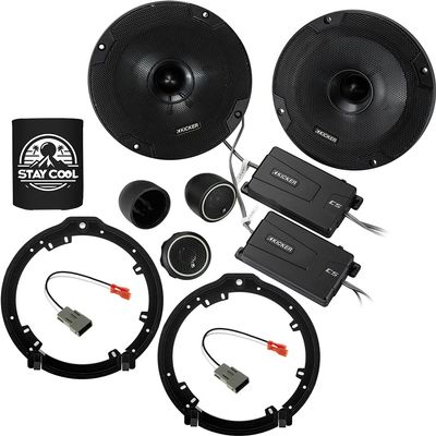 KICKER Front/Rear Door 6.5 Speakers Kit for Acura TLX 2015-2020 Upgrade Kit - Pair of CS Series 6 1/2 Inch Component Speakers with Adapters and Harnesses - CSS65, 46CSS654