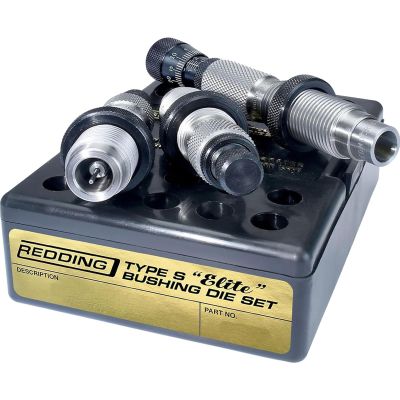 Redding Type S Elite Bushing 3-Die Set with Full Length, Neck Sizing, and Competition Seating Dies, 6.5 PRC