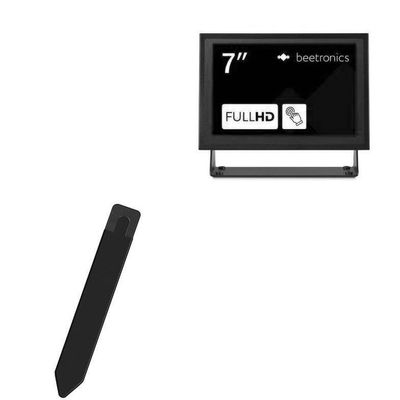 BoxWave Stylus Pouch Compatible with Beetronics 7TS7M - Stylus PortaPouch, Pen Stylii Holder Carrier Portable Self-Adhesive - Jet Black