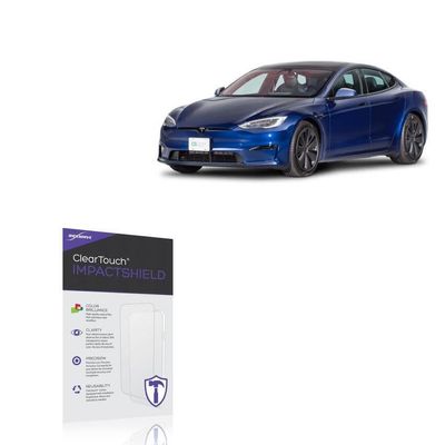 BoxWave Screen Protector Compatible with Tesla Motors 2024 Model S Display (17 in) - ClearTouch ImpactShield (2-Pack), Impenetrable Screen Protector Flexible Film