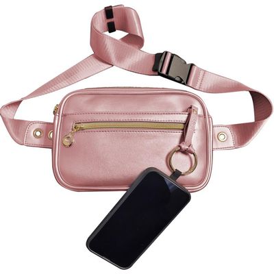 Save The Girls Cell Phone Sling - Women's Crossbody Handbag - Fanny Pack (Travelers Treasure) - Phone Case & Sling Purse (Pink)