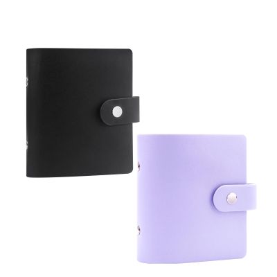 2Packs 52 Pockets Mini Photo Album for Fujifilm Instax Mini Instant Film(Black+Purple)