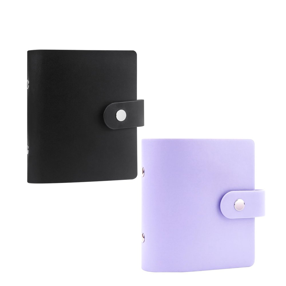 2Packs 52 Pockets Mini Photo Album for Fujifilm Instax Mini Instant Film(Black+Purple)