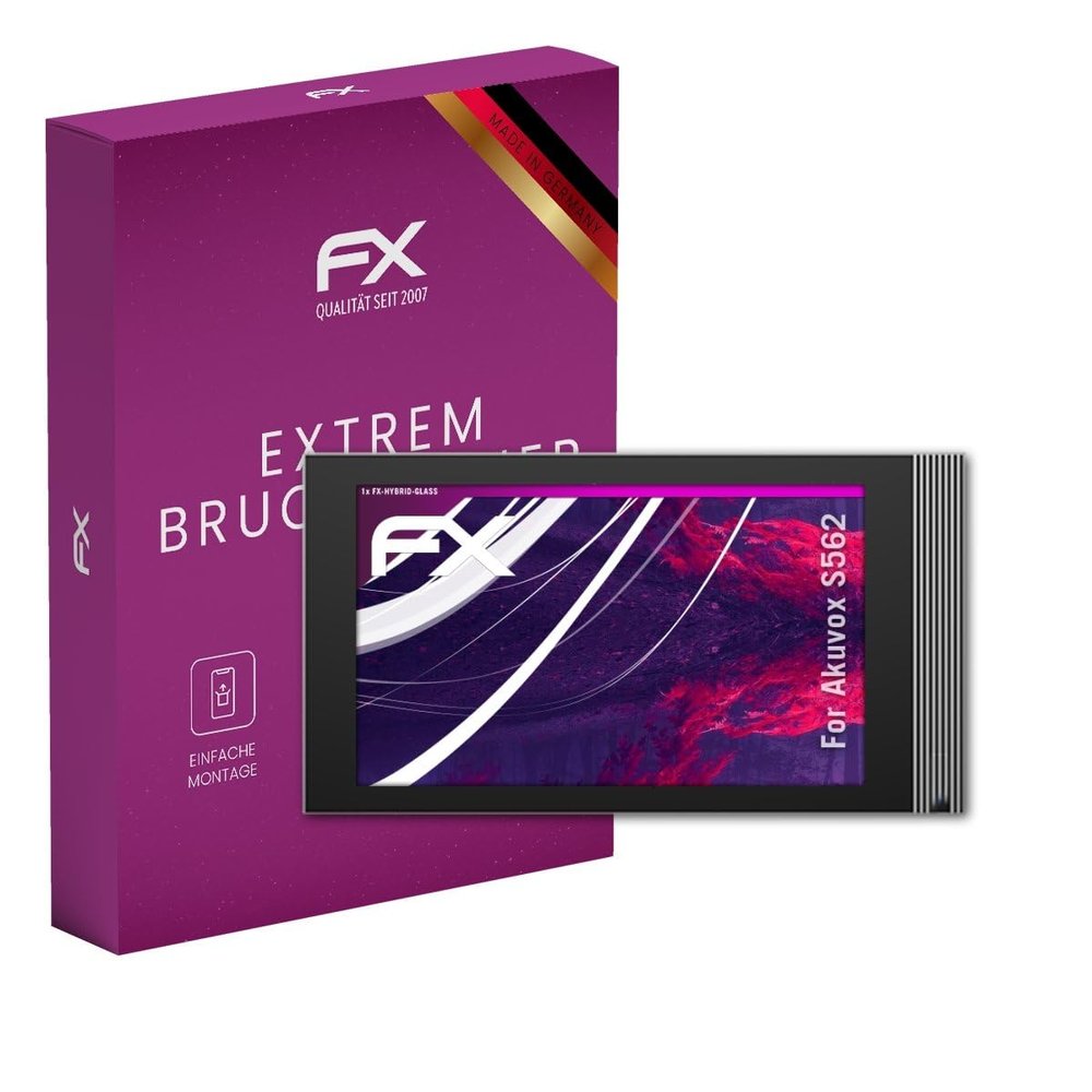 atFoliX Plastic Glass Protective Film compatible with Akuvox S562, 9H Hybrid-Glass FX Screen Protector