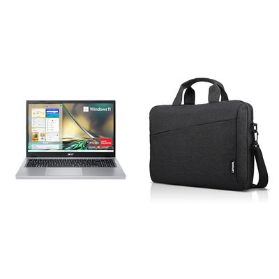 Acer Aspire 3 A315-24P-R7VH Slim Laptop | 15.6" Full HD IPS Display | AMD Ryzen & Lenovo Laptop Bag T210, Messenger Shoulder Bag for Laptop or Tablet, Sleek, Durable