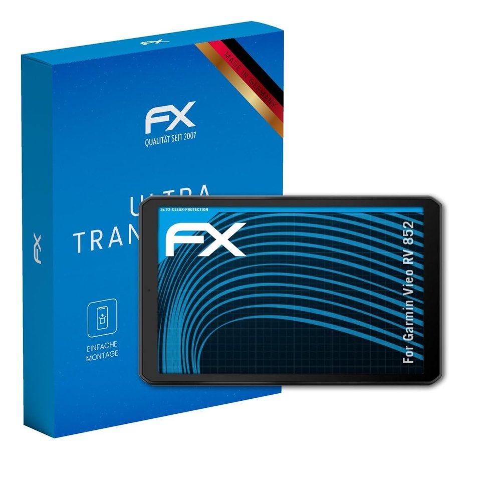 atFoliX Screen Protection Film compatible with Garmin Vieo RV 852 Screen Protector, ultra-clear FX Protective Film (3X)