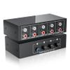 3.5mm Aux + RCA L/R Audio Switch Box 4 in 1 Out Bidirectional, BolAAzuL Stereo Audio Switcher Selector 4X1 Passive a/b Analog Audio Selector No Power Need view 1