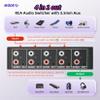 3.5mm Aux + RCA L/R Audio Switch Box 4 in 1 Out Bidirectional, BolAAzuL Stereo Audio Switcher Selector 4X1 Passive a/b Analog Audio Selector No Power Need view 2