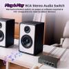 3.5mm Aux + RCA L/R Audio Switch Box 4 in 1 Out Bidirectional, BolAAzuL Stereo Audio Switcher Selector 4X1 Passive a/b Analog Audio Selector No Power Need view 4