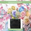 Blue Truck Easter Outdoor TV Cover 36-39 Inch Weatherproof, Oxford Heavy Duty Waterproof Outside Flat Screen TV Cover Protector for Television Outdoor Accessories Pink Spring Floral Eggs Botanical view 3