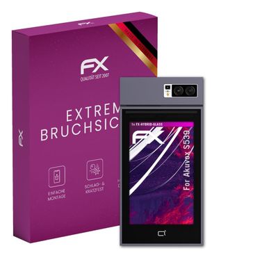 atFoliX Plastic Glass Protective Film compatible with Akuvox S539, 9H Hybrid-Glass FX Screen Protector