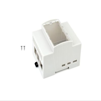 waveshare for Raspberry Pi 5 Case,DIN Rail ABS Case for Raspberry Pi 5, Compatible with Raspbeery Pi Expansion Board PoE HAT (F), RS485 CAN HAT, 2-CH RS485 HAT
