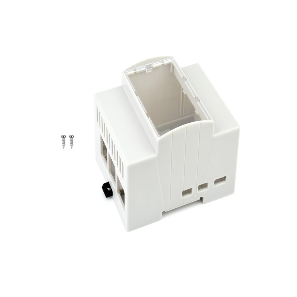 waveshare for Raspberry Pi 5 Case,DIN Rail ABS Case for Raspberry Pi 5, Compatible with Raspbeery Pi Expansion Board PoE HAT (F), RS485 CAN HAT, 2-CH RS485 HAT