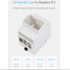 waveshare for Raspberry Pi 5 Case,DIN Rail ABS Case for Raspberry Pi 5, Compatible with Raspbeery Pi Expansion Board PoE HAT (F), RS485 CAN HAT, 2-CH RS485 HAT view 2