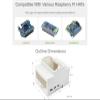 waveshare for Raspberry Pi 5 Case,DIN Rail ABS Case for Raspberry Pi 5, Compatible with Raspbeery Pi Expansion Board PoE HAT (F), RS485 CAN HAT, 2-CH RS485 HAT view 3