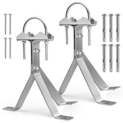 SS304 Antenna Wall Mount 9 Inch Tall Heavy-Duty Stand Off Wall Mast Mount Windproof Antenna Mounting Bracket