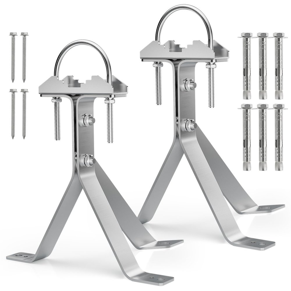 SS304 Antenna Wall Mount 9 Inch Tall Heavy-Duty Stand Off Wall Mast Mount Windproof Antenna Mounting Bracket