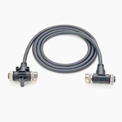 Marine Nmea 2000 Connector 7/8 T-Connector T-Type M7/8 Male 4 Pin to M7/8 Female 4 Pin 2Meters