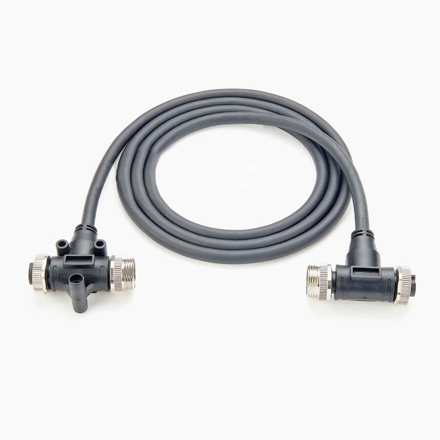 Marine Nmea 2000 Connector 7/8 T-Connector T-Type M7/8 Male 4 Pin to M7/8 Female 4 Pin 2Meters