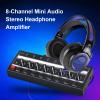 HA800S Headphone Amplifier 8 Channels Mono/Stereo Metal Stereo Headphone Amps Audio Amp. Ultra-compact 8-Channel Mini Audio Stereo Microphone AMP. with Power Adapter view 2