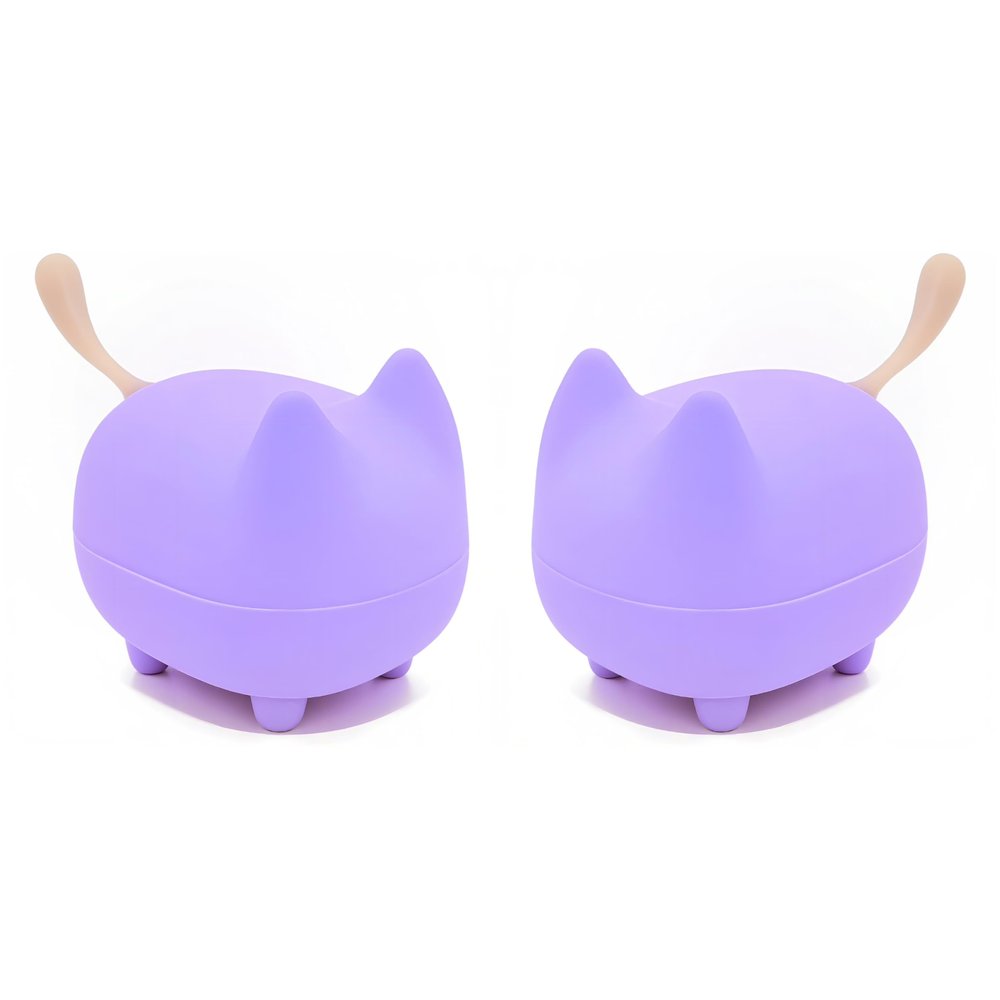 gingo 2PCS Portable Bluetooth Speakers, Mini Wireless Speakers with Clarity Stereo, Super Bass,TWS Pairing,Built-in Mic,40H Playtime,Rich Room-Filling Sound, Cute Pet Speaker (Purple)