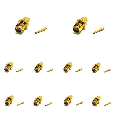 RFVOTON SMA Female Crimp Connector, SMA Female Plug Crimp Connector for RG8X,LMR240, KMR240,4D-FB,CNT240, RG8 Mini Coax Cable (Pack of 10)