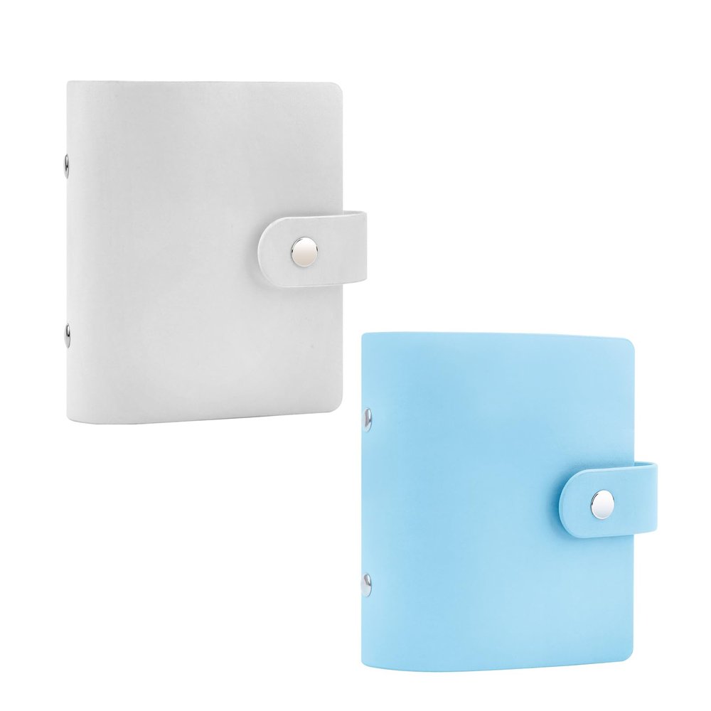 2Packs 52 Pockets Mini Photo Album for Fujifilm Instax Mini Instant Film(White+Blue)