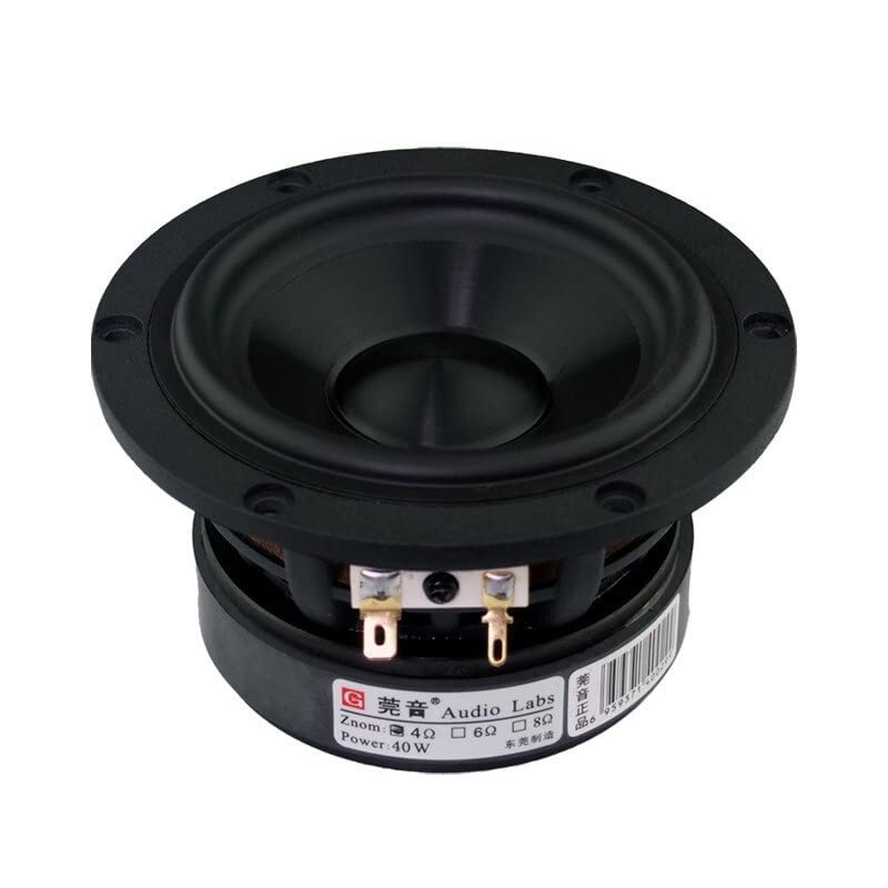 INTCHE 2PCS/LOT Audio Labs Woofer Top End 4 Inch Cast Aluminum Frame Bass Subwoofer Driver Transducer Speaker Midrange DIY Monitor (Color : 4OHM)