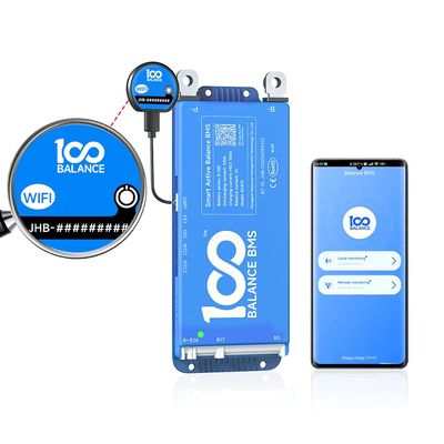 100BALANCE 80A 8-17S Standard Function Smart Active Balance BMS with WiFi Module Protection Board Build-in Bluetooth for Lithium Battery