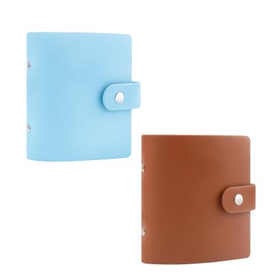 2Packs 52 Pockets Mini Photo Album for Fujifilm Instax Mini Instant Film(Blue+Brown)