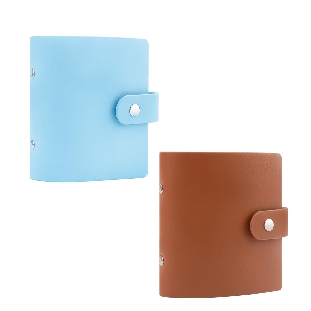 2Packs 52 Pockets Mini Photo Album for Fujifilm Instax Mini Instant Film(Blue+Brown)