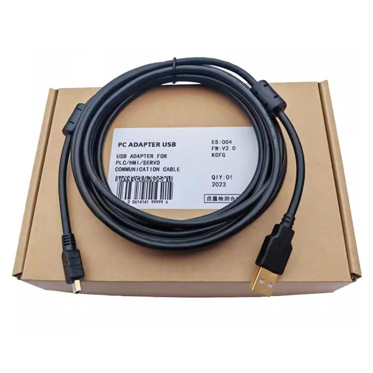 UC-PRG030-01B Compatible Programming Cable Cable Communication Data Download Cable Dual Magnetic Ring Premium Shielded Industrial 3 Meters