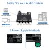 DiGiYes Bluetooth Power Amplifier Board with Subwoofer 2.1 Channel 50W x 2+100W DC 12V-24V Audio Power Amplifier Module for DIY Bluetooth Audio and Store Home Theater with Treble and Bass Control view 4