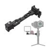 Andoer Universal Aluminum Alloy Gimbal Extention Bar Bracket Handheld Stabilizer Accessories with Threaded Holes 2 Cold Shoe Mounts Compatible with DJI Ronin S3/RS3 PRO/RS2/RSC2 Gimbal Stabilizer view 3