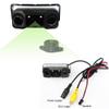 3in1 Backup Camera Kits, LED Car Rear View Parking Reversing Security Camera with One Buzzer,Two Radar Sensor HD Night Vision Waterproof for Truck SUV Van RV Parking view 3